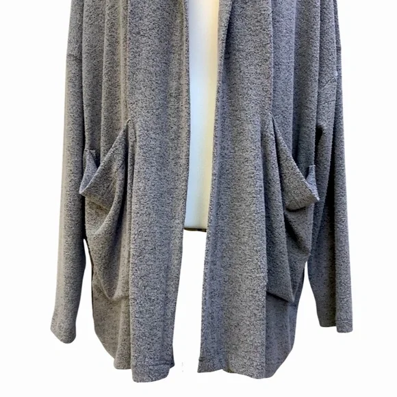 SOLD🏷NEW Young Fabulous & Broke Grey Hooded Open Front Cardigan, Small - Picture 5 of 9